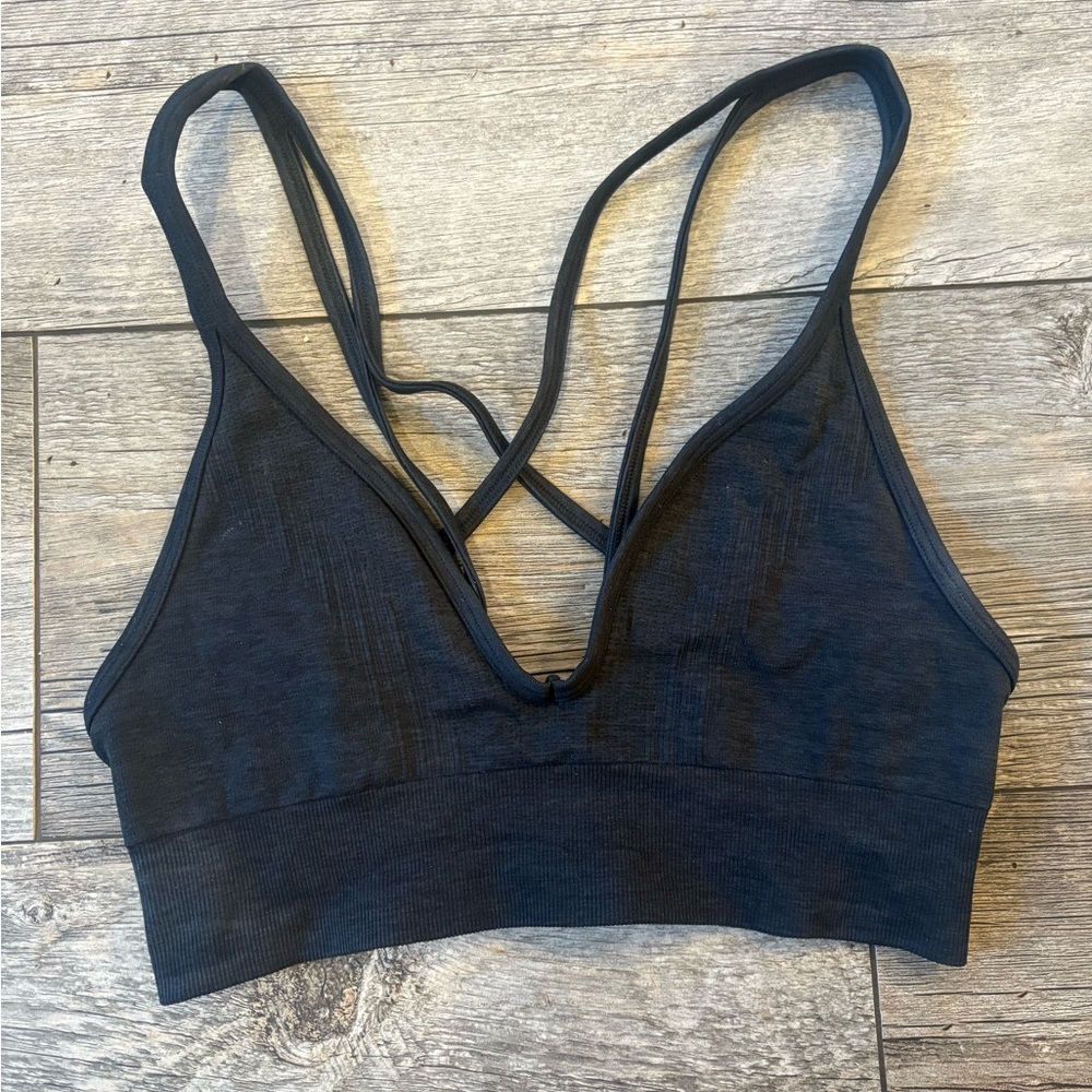 Lululemon Athletica Black Strappy Sports Bra